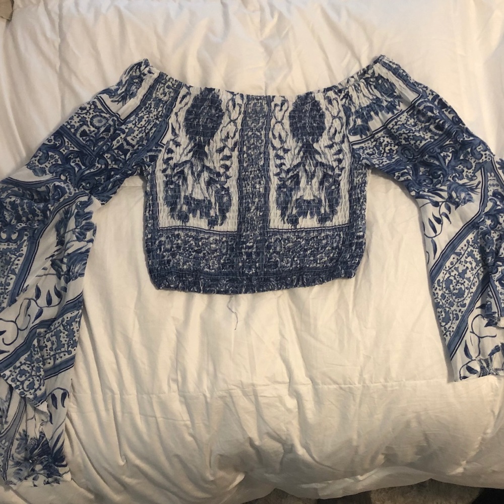 LF shirred crop top